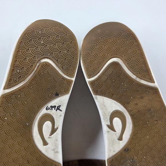 OluKai Lae‘ahi Lauhala Mens Dark Brown Size 11 Leather Slip On Shoes 10486-AUAU main image 9